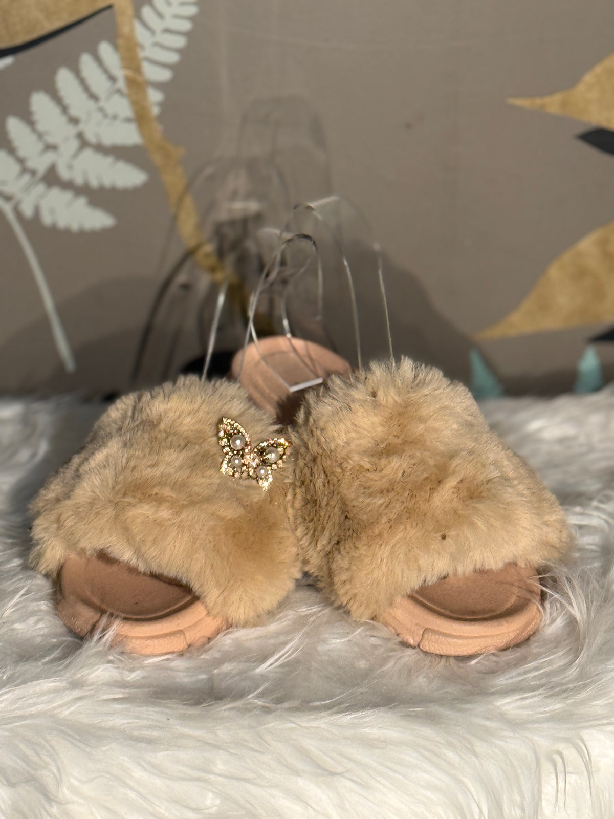 Ciabatta pelo para in gomma beige