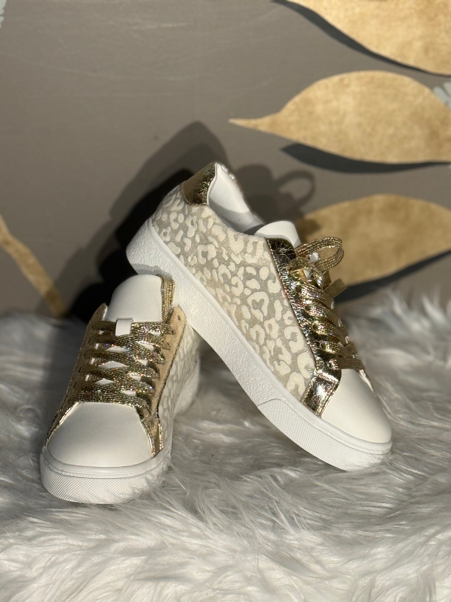 sneakers leopardate gold