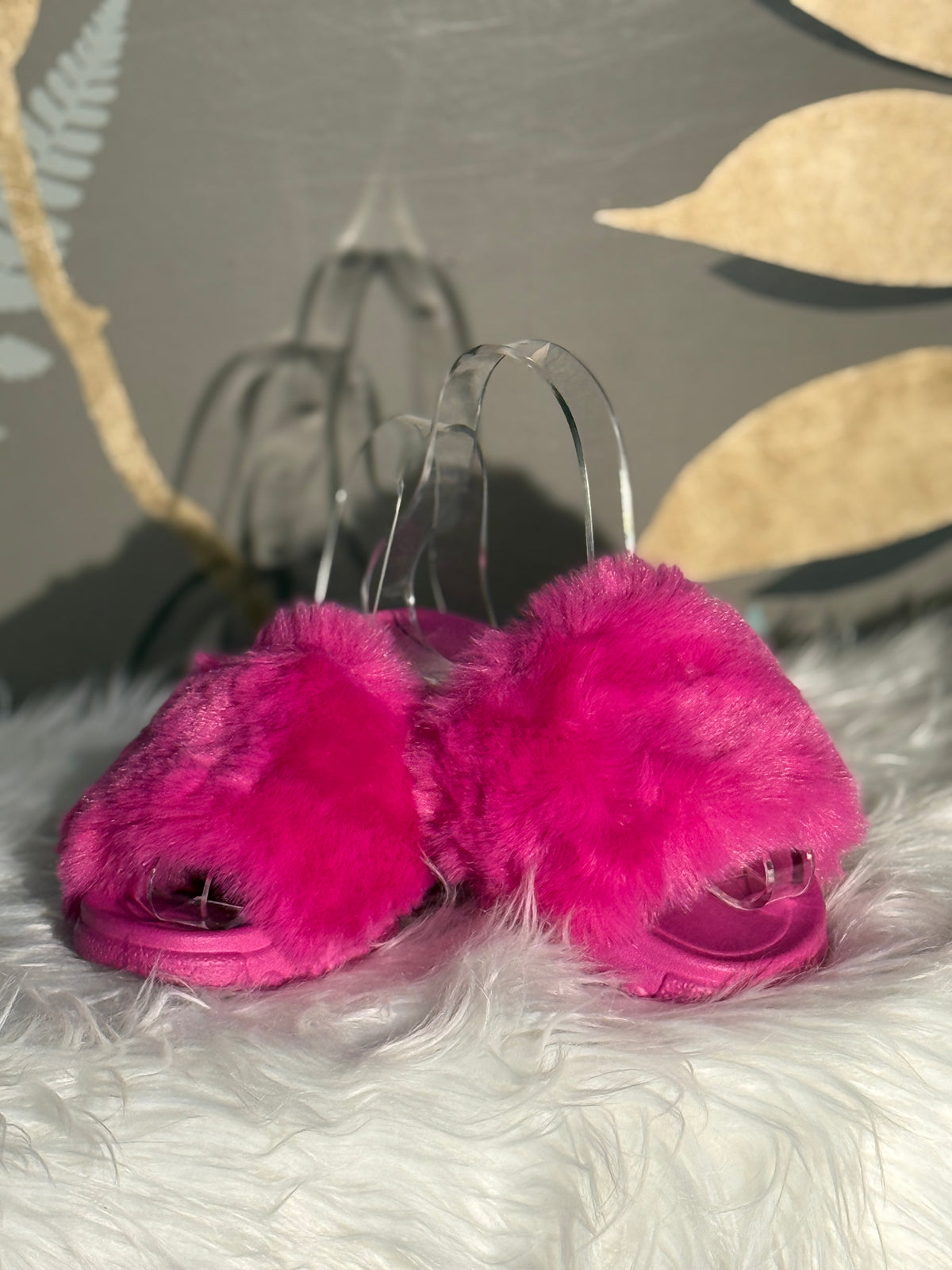 Ciabatta pelo para in gomma fucsia
