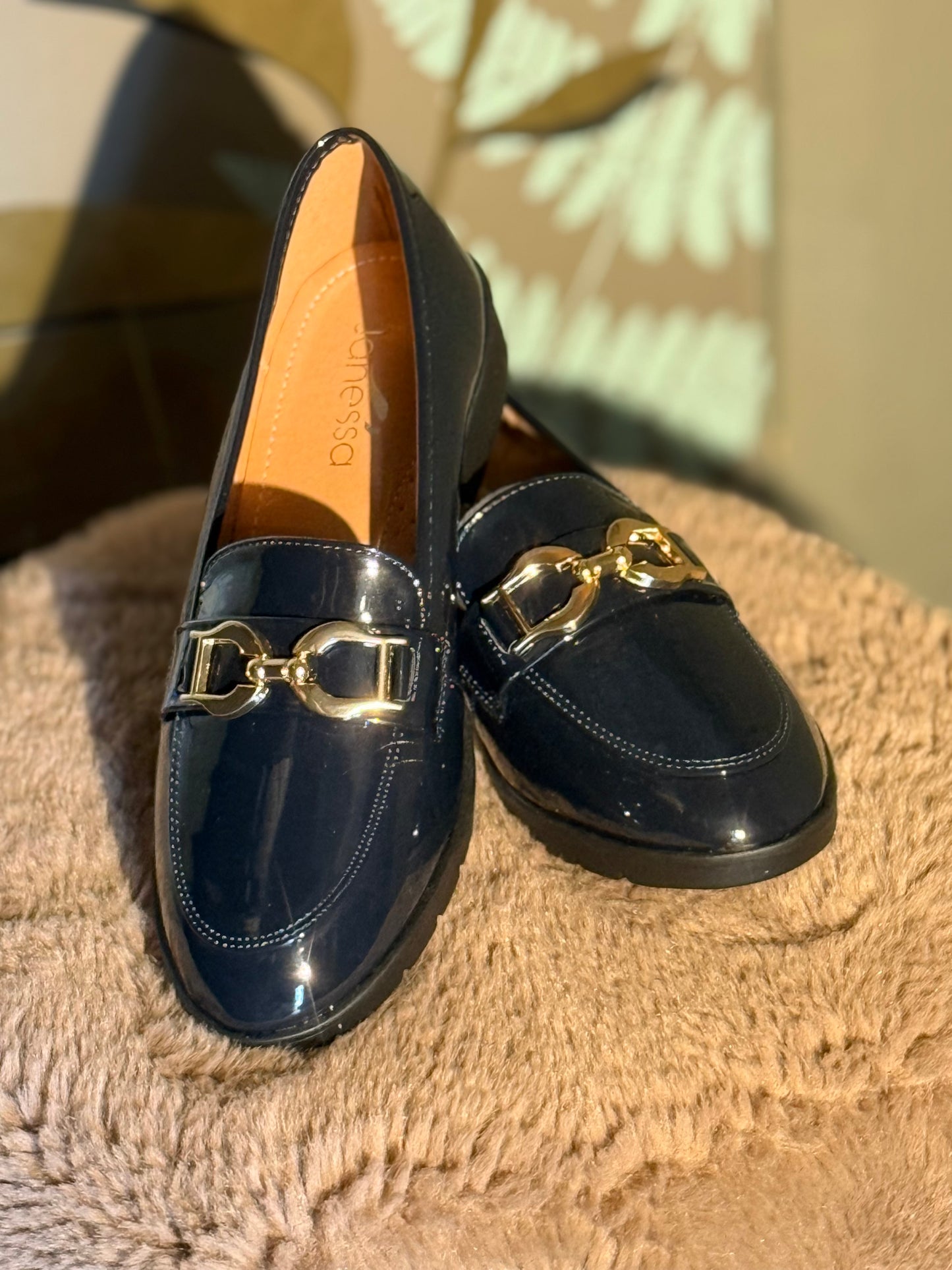 mocassino mod gucci vernice blu