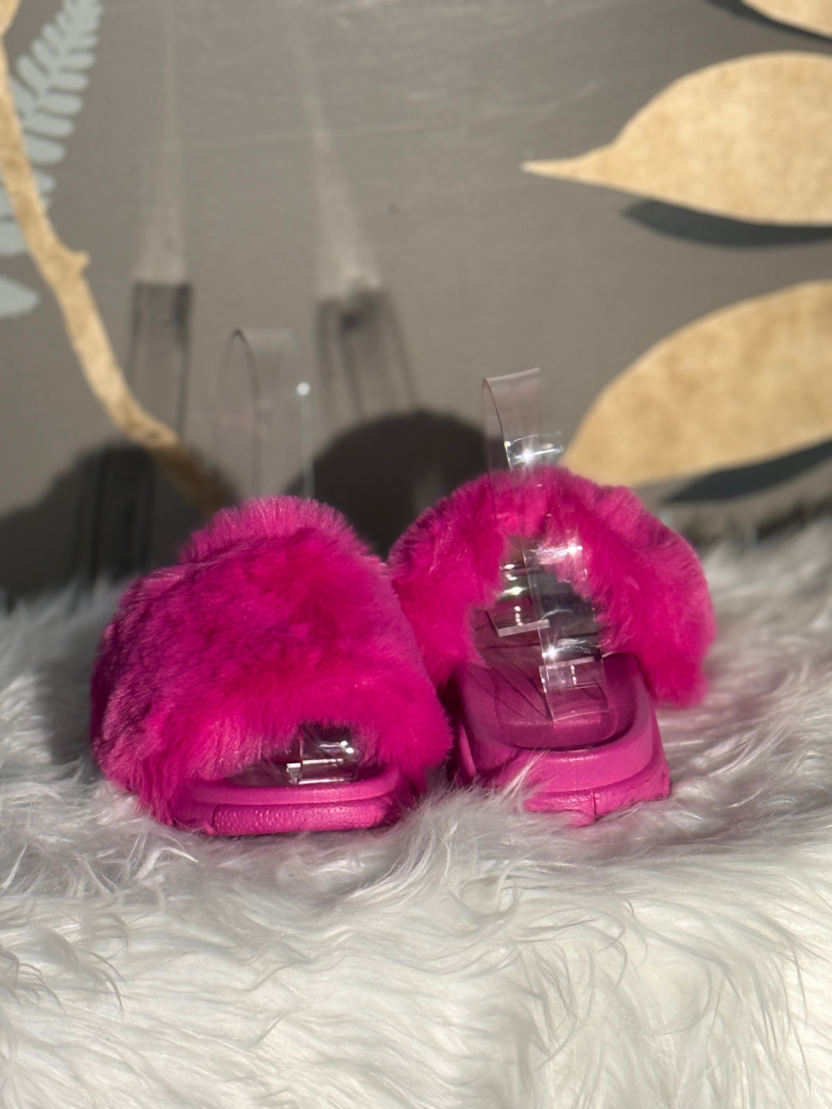 Ciabatta pelo para in gomma fucsia