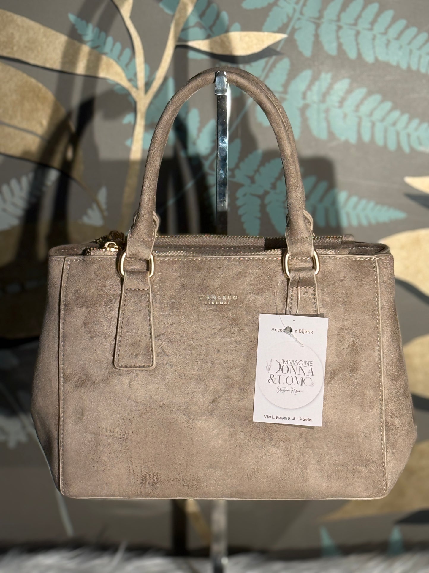 Borsa camoscio beige