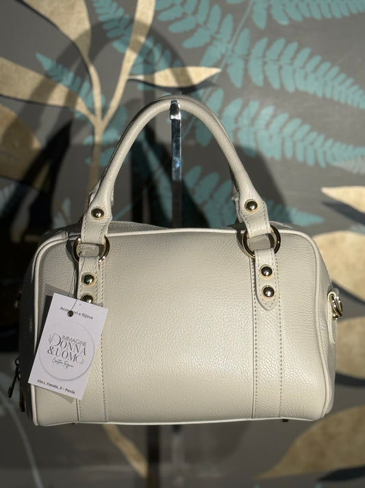 Bauletto Vera pelle color panna