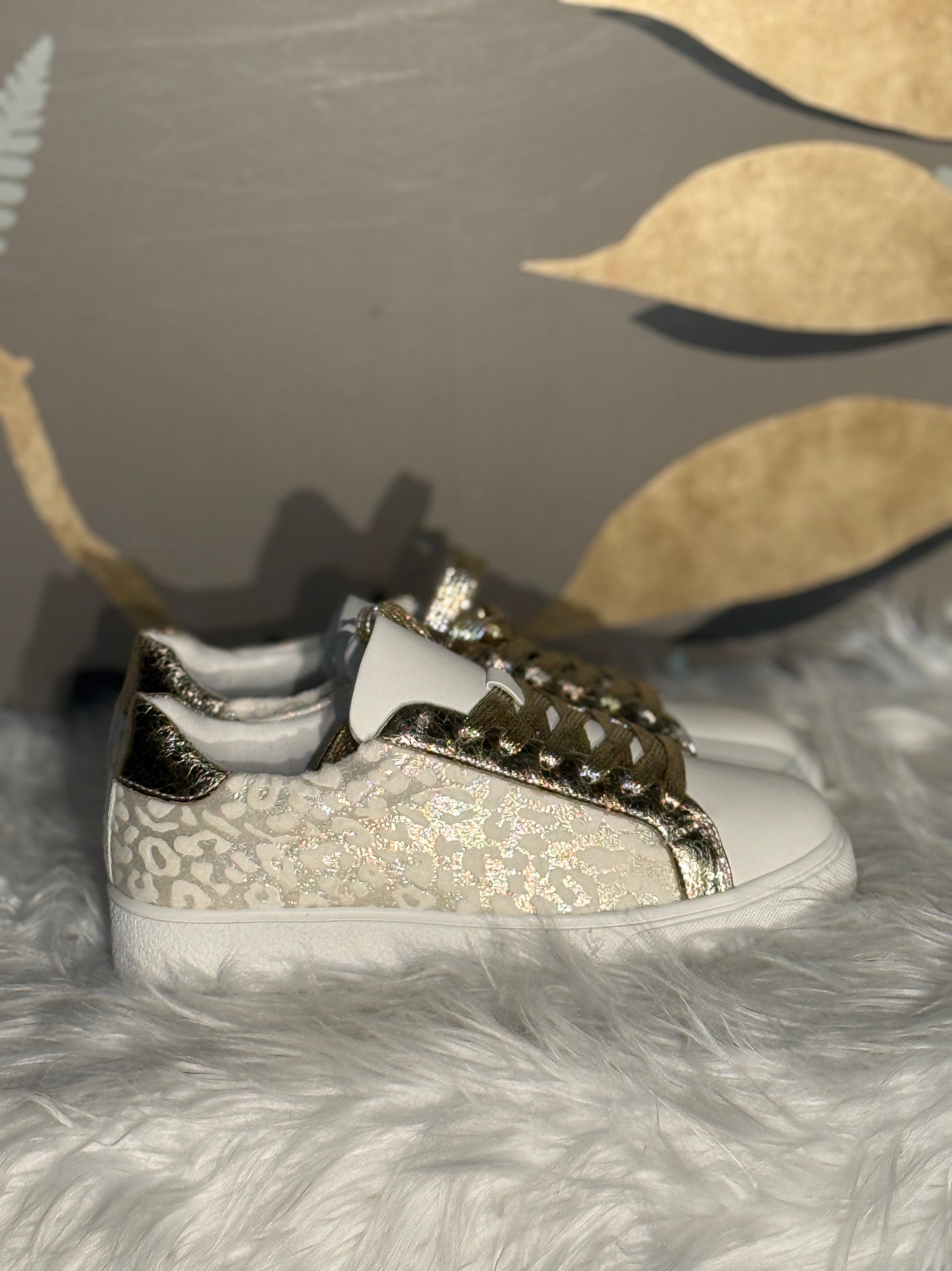 sneakers leopardate gold