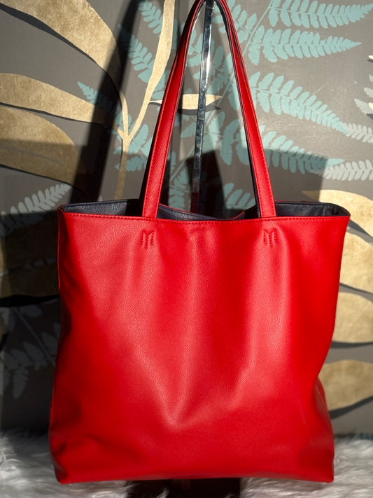 Shopper ecopelle rossa