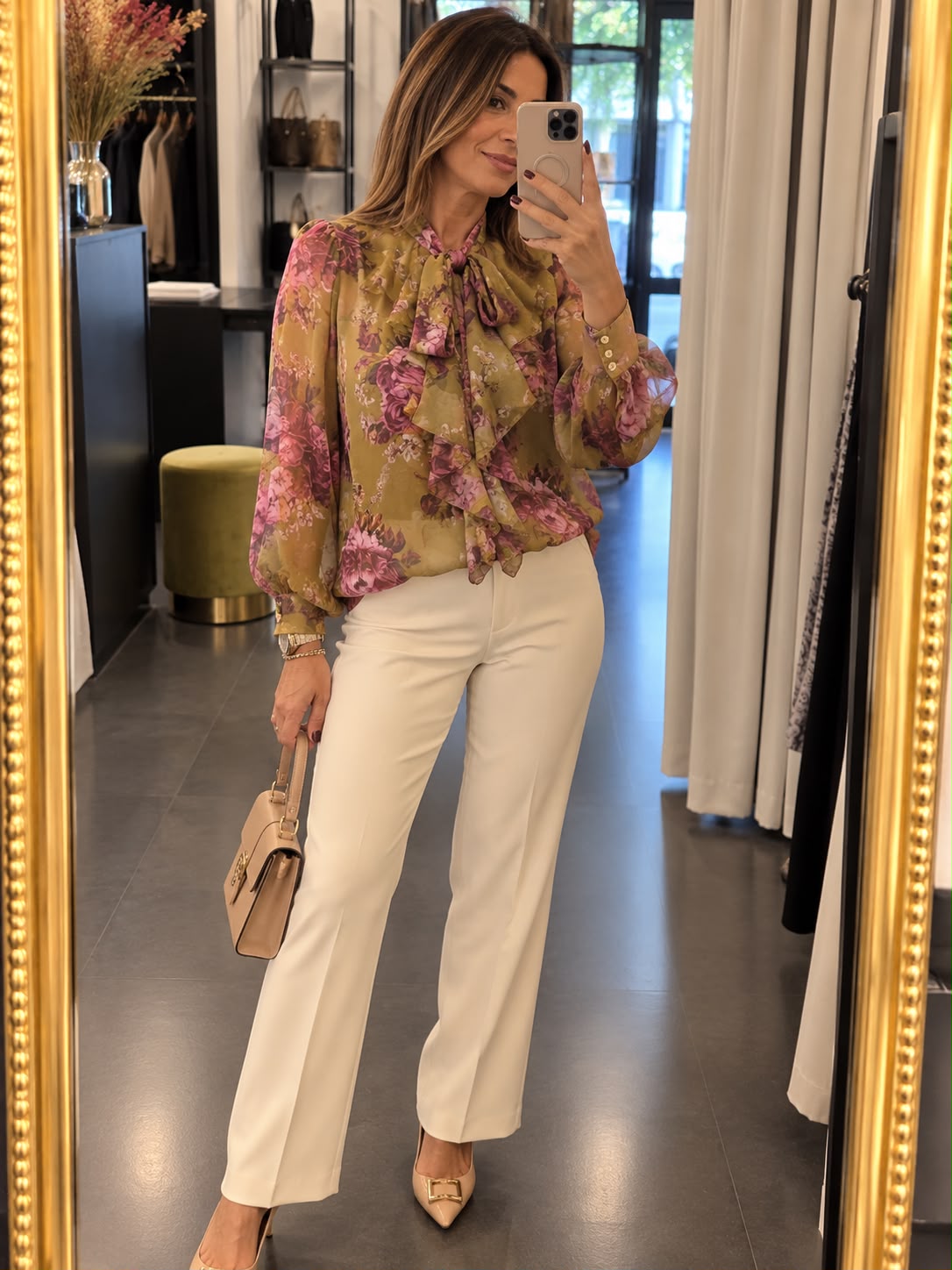 Camicia con corsaro fantasia flowers