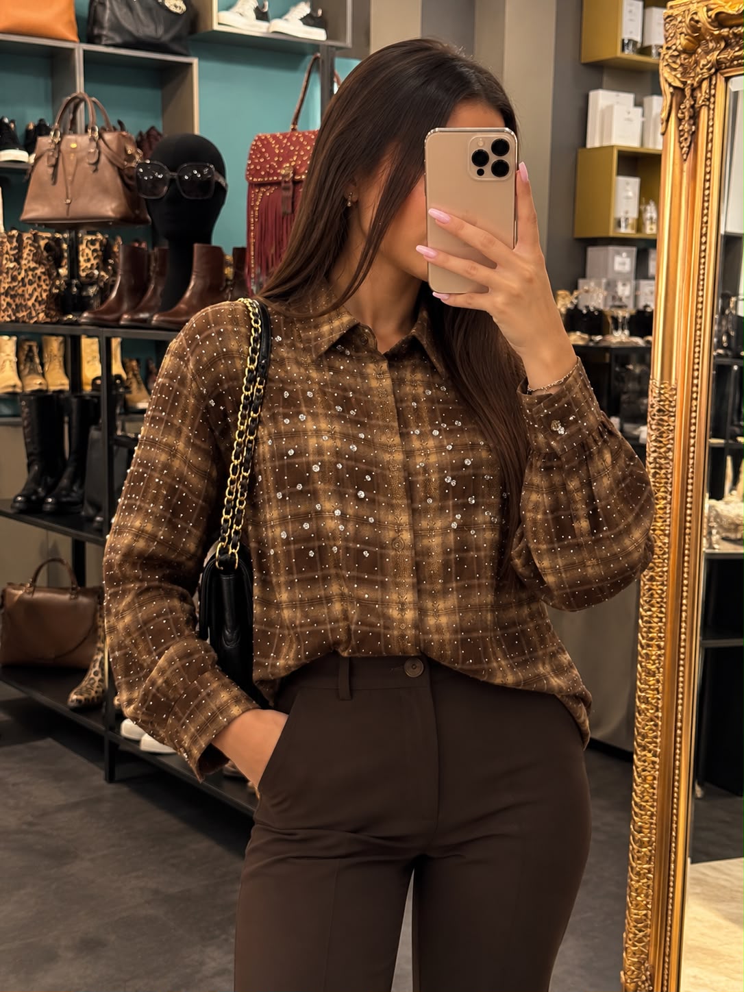 Camicia con strass