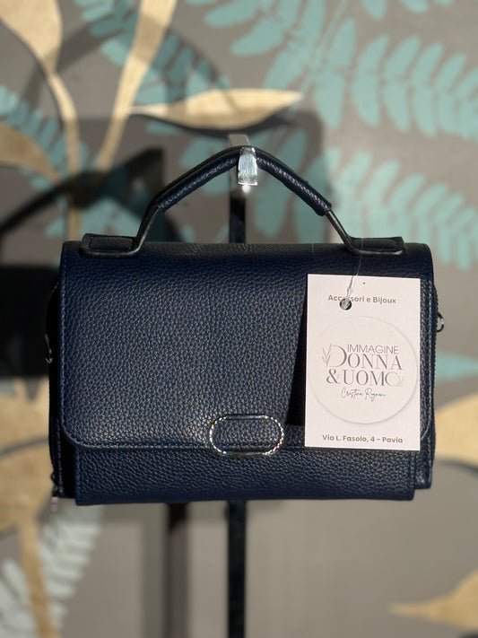 Borsina ecopelle blu