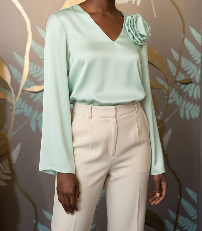 Blusa con inserto