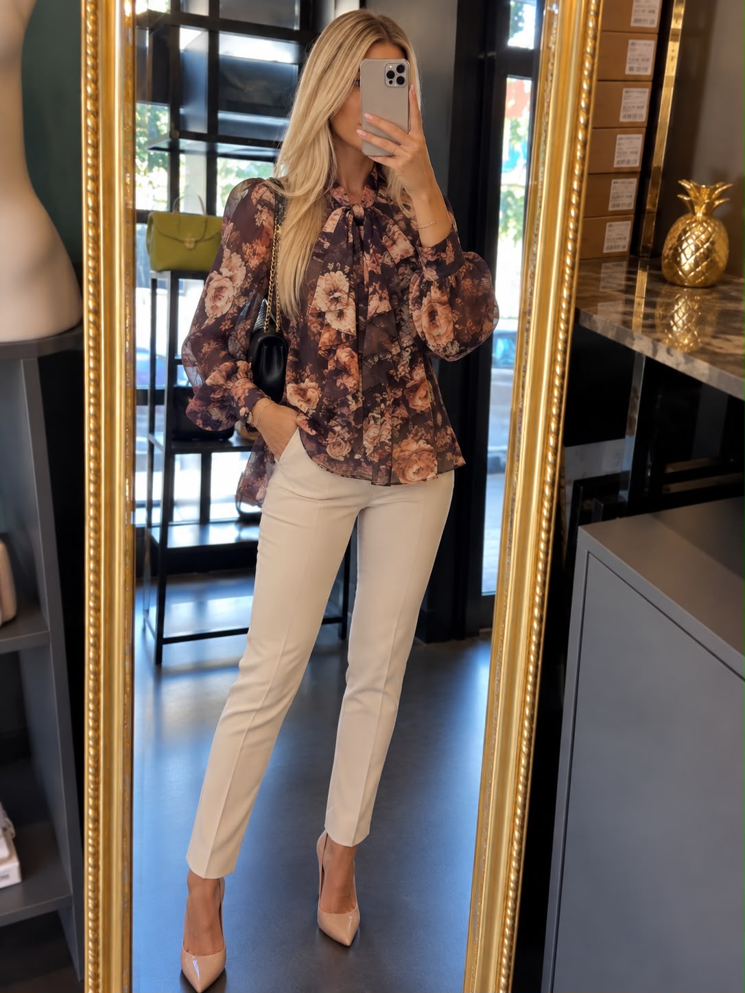 Camicia con corsaro fantasia flowers