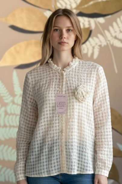 Camicia quadretti con inserto