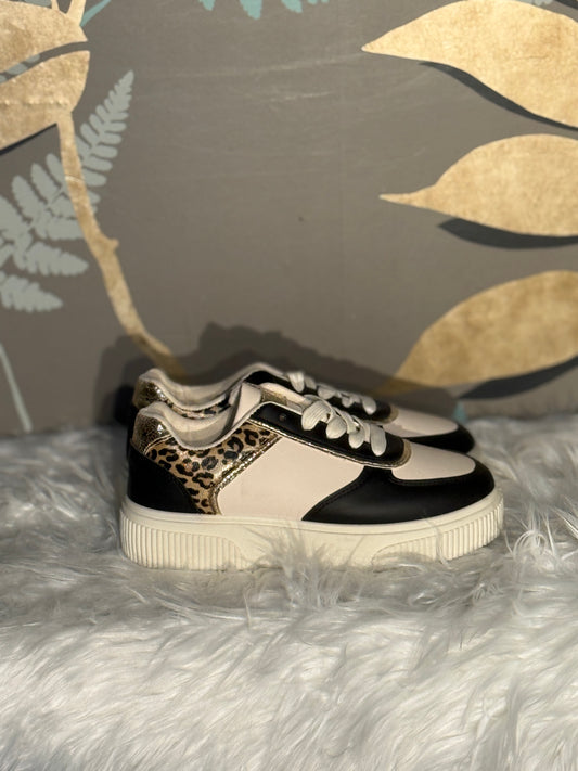 Sneackers leopardata nera
