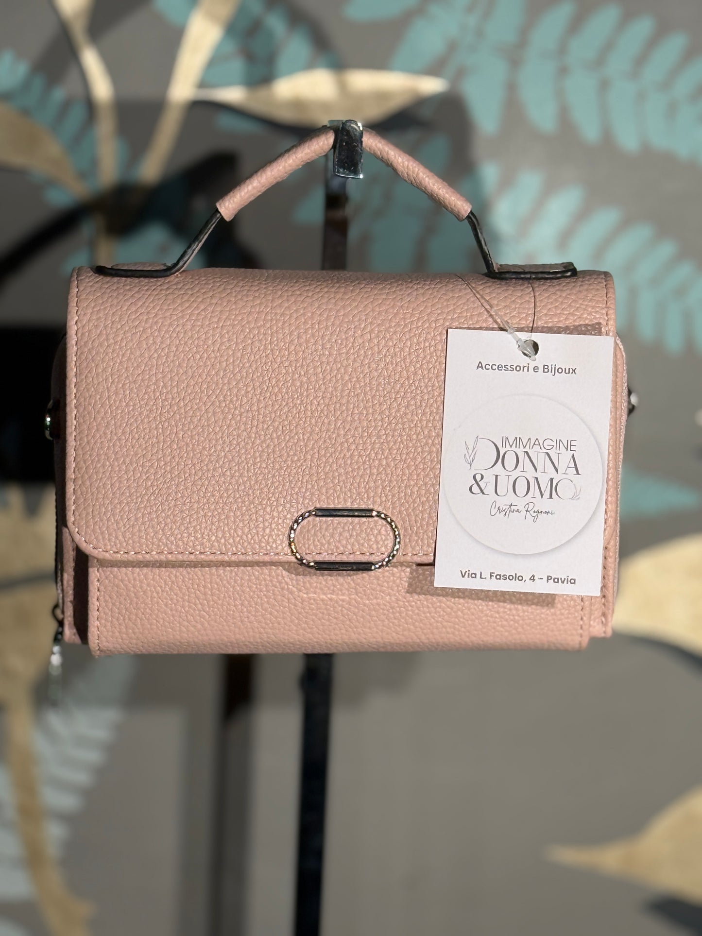 Borsina ecopelle rosa