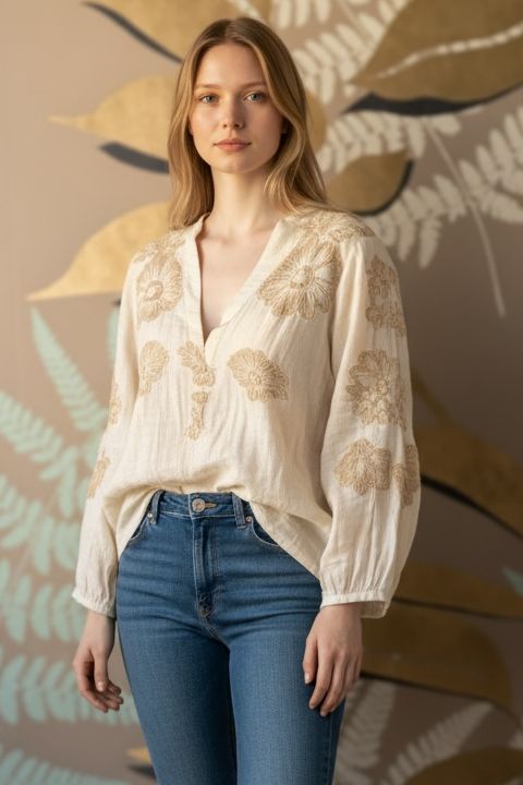 Camicia collo V