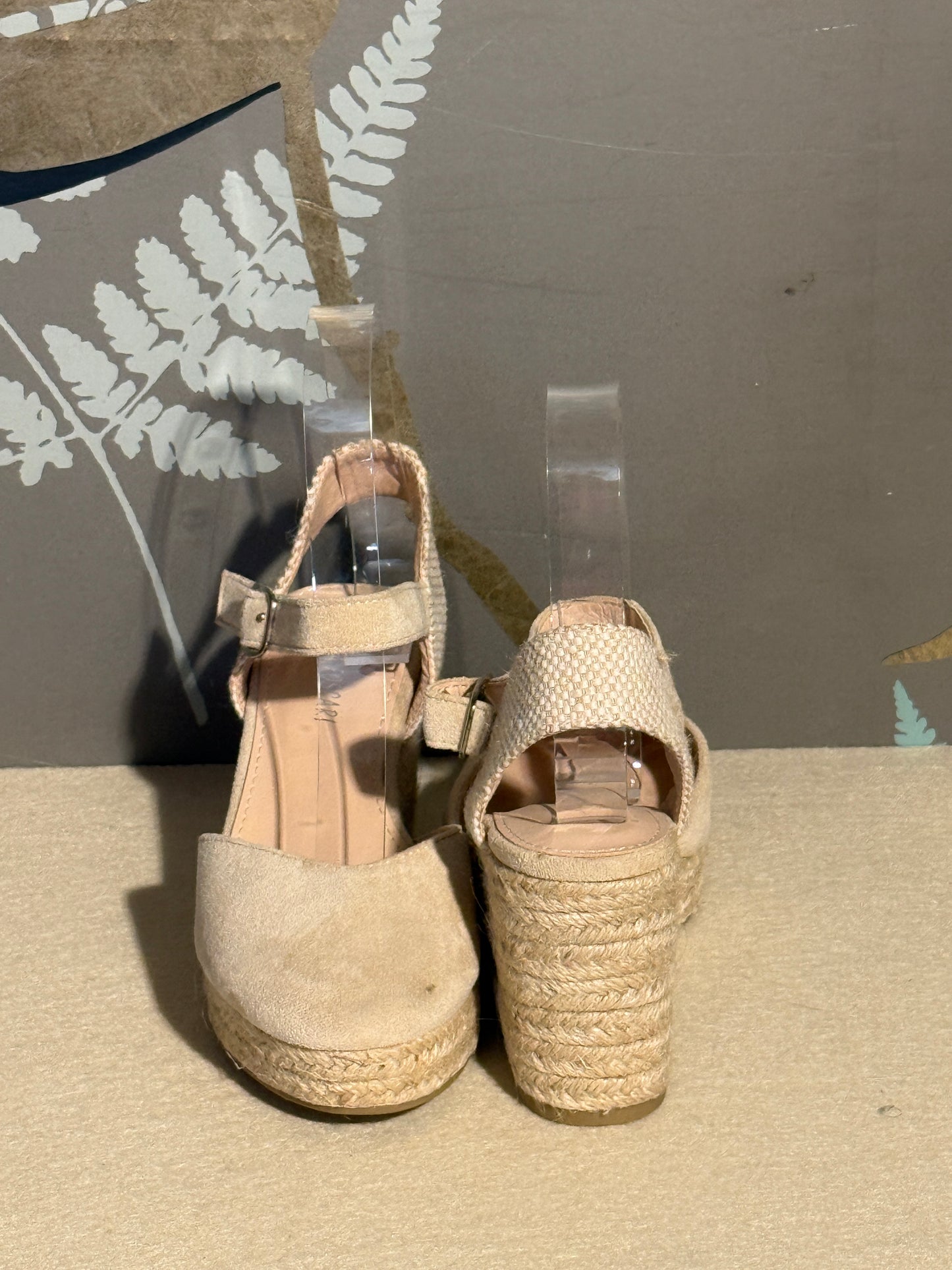 Espadrillas in camoscio con zeppa