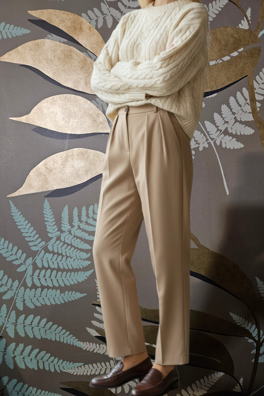 Pantalone palazzo khaki